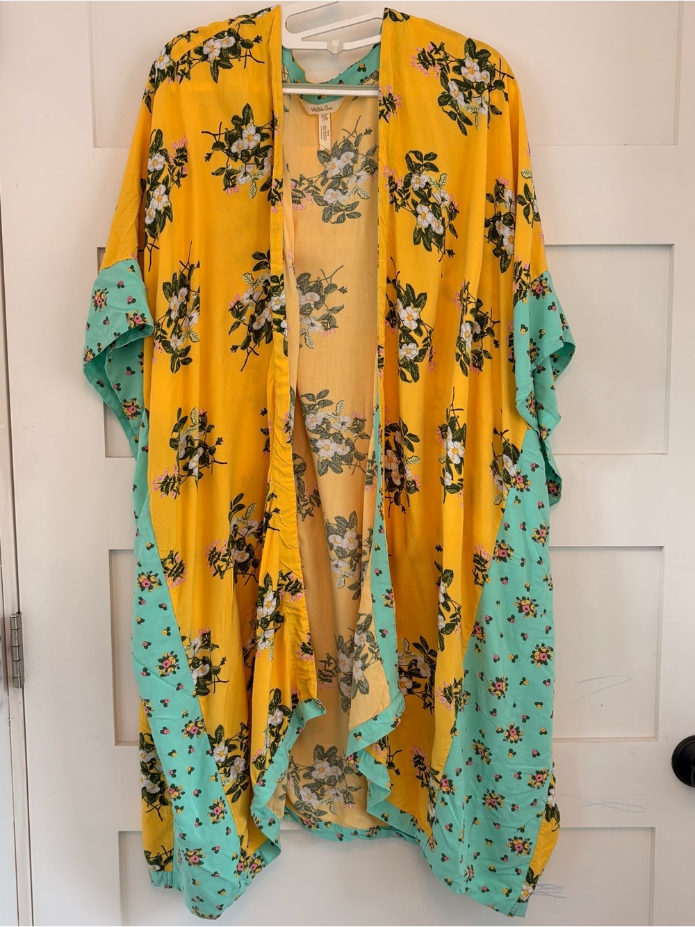 Matilda Jane’s Women’s Size M/L What a Catch Yellow Kimono